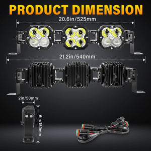 20-52in Linked Pod LED Light Bar