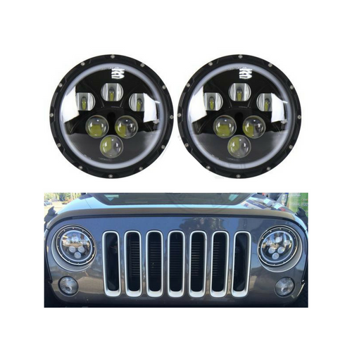 Universal 7in LED Headlights #4 (w/halo)