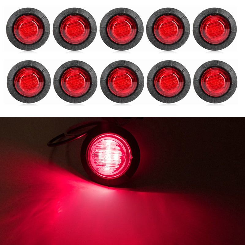 Mini Round L.E.D Marker Lights- red