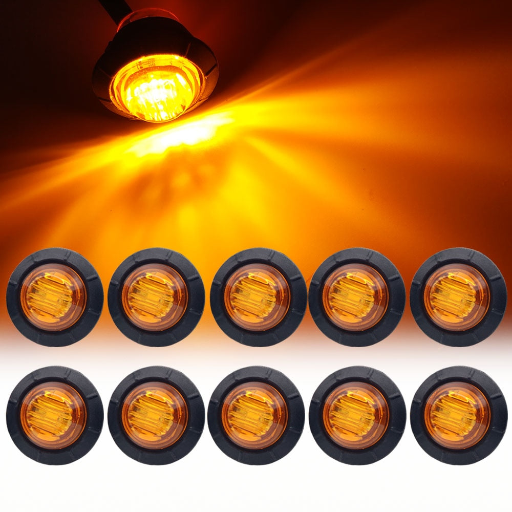 Mini Round L.E.D Marker Lights-amber